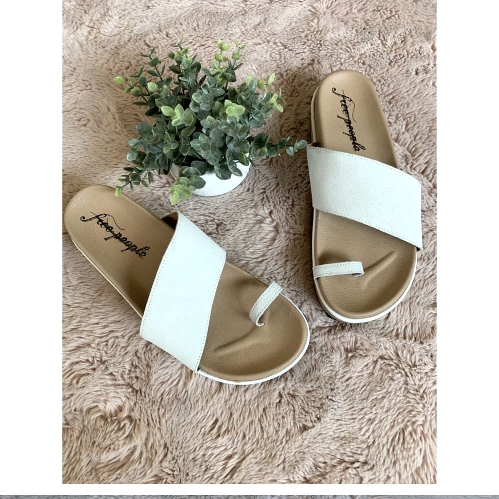 Free People Wooden Azure Suede Leather Platform Sandals Size: 39 (8.5)